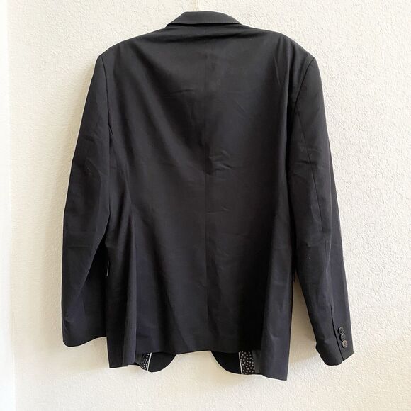 Zara Mens Single Breasted Jacket Blazer Black Lined Inner Outer Pockets US 46 - Picture 11 of 11